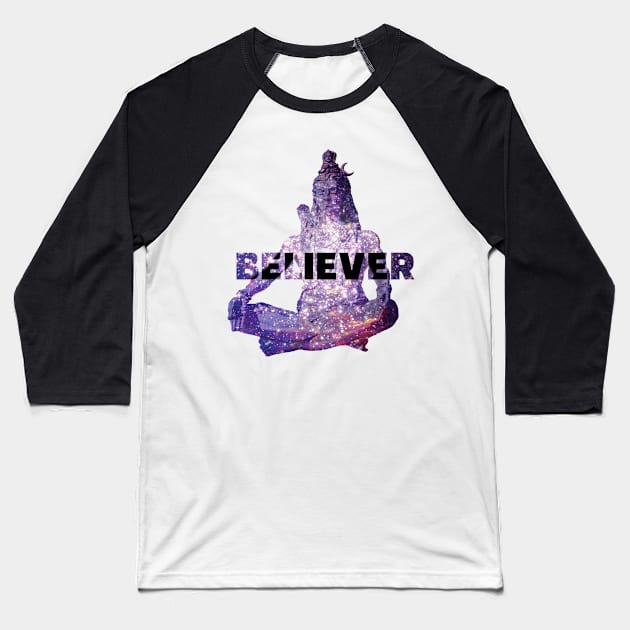 Believer Lord Shiva Baseball T-Shirt by ARTIZIT